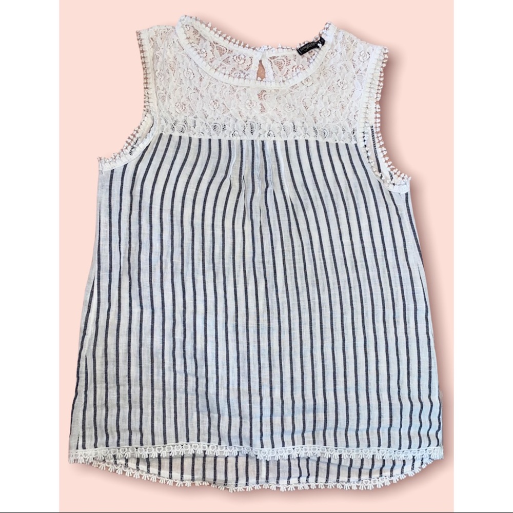 Lungo L’Arno 100% Linen Tunic Top Medium